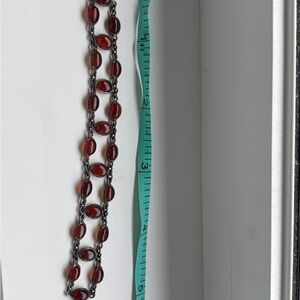Elegant Red Gemstone Necklace